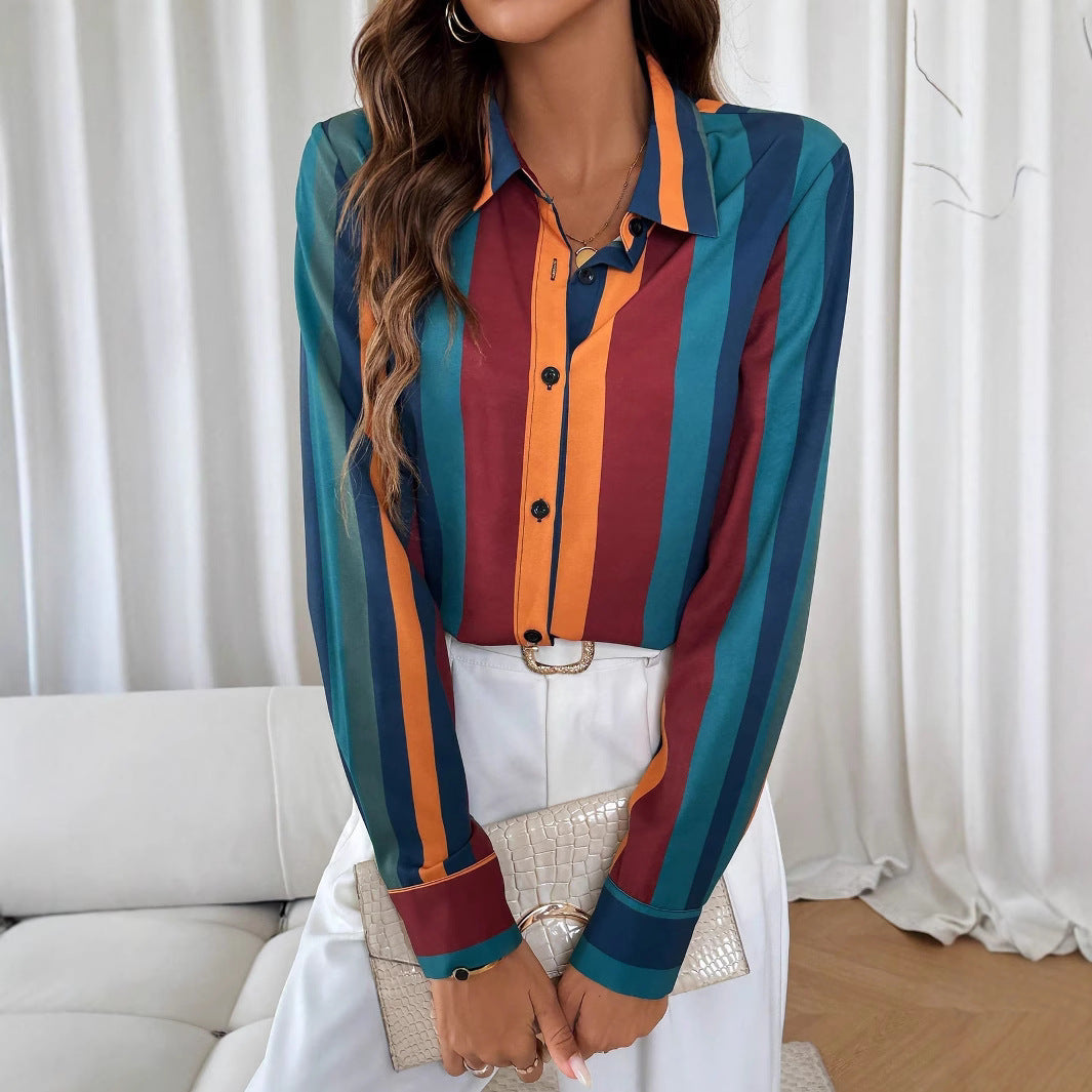 Womens New Casual Striped Top