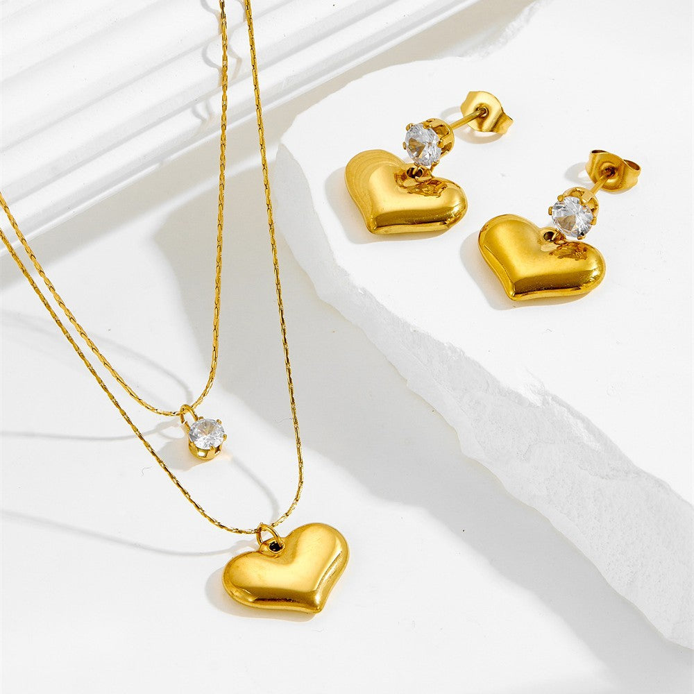 Temperament Double Fashion Necklace Is Simple