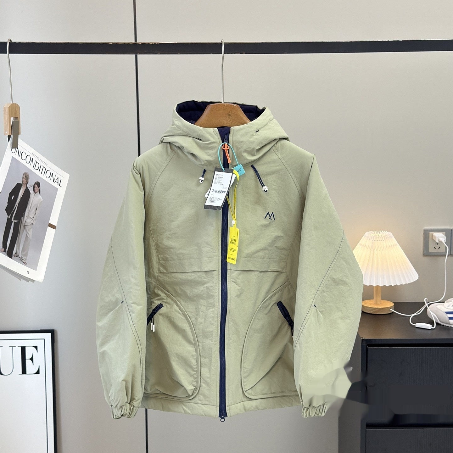 Lightweight Warm And Waterproof Outdoor Mountain-style Quilted Hooded Jacket Men's Wears Averon™ Plant Green L