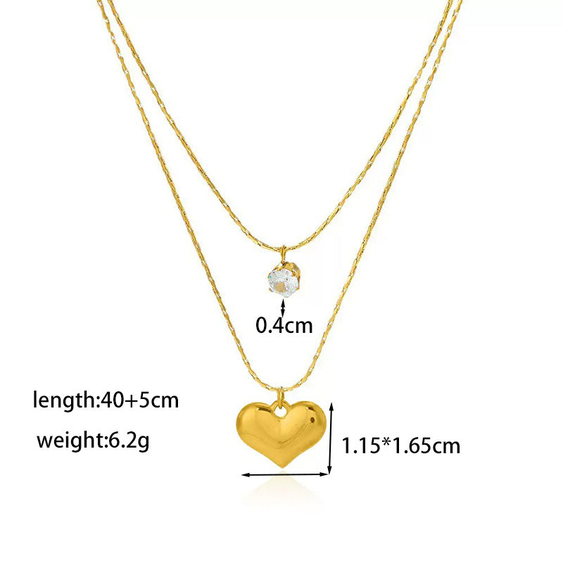 Temperament Double Fashion Necklace Is Simple