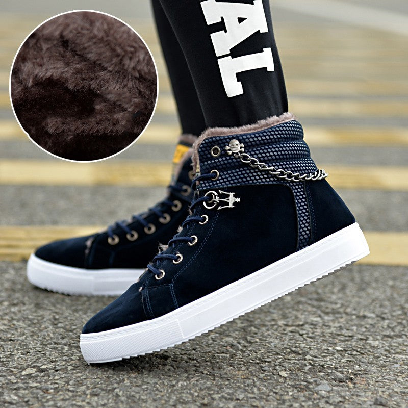 Casual Fashion Sneakers Men's Fleece-lined Sneakers Unisex shoes Averon™ H831 Velvet Dark Blue 38