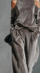 Womens Stylish Casual Long Sleeve Sports Suit