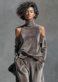 Womens Stylish Casual Long Sleeve Sports Suit