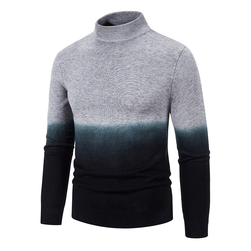 Mens Mid-Neck Thermal Gradient Sweater