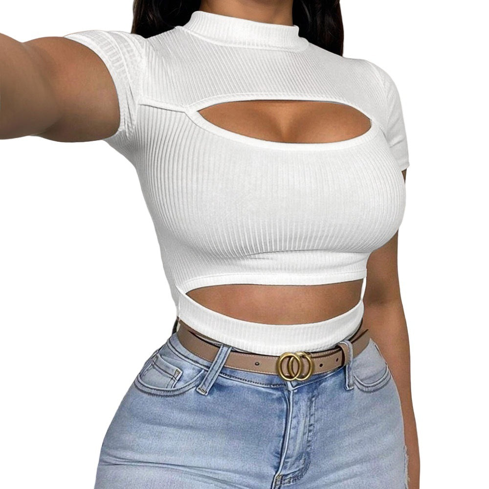 Fashionable Minimalist Slim Fit Womens Top